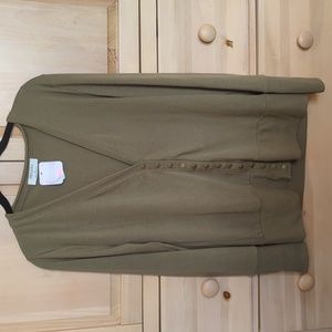 NWT light green taupe sweater pullover cardigan